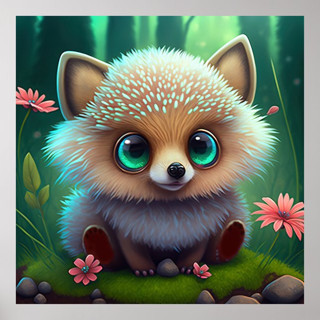 Cute Hedge Hog Poster (Framsidan)