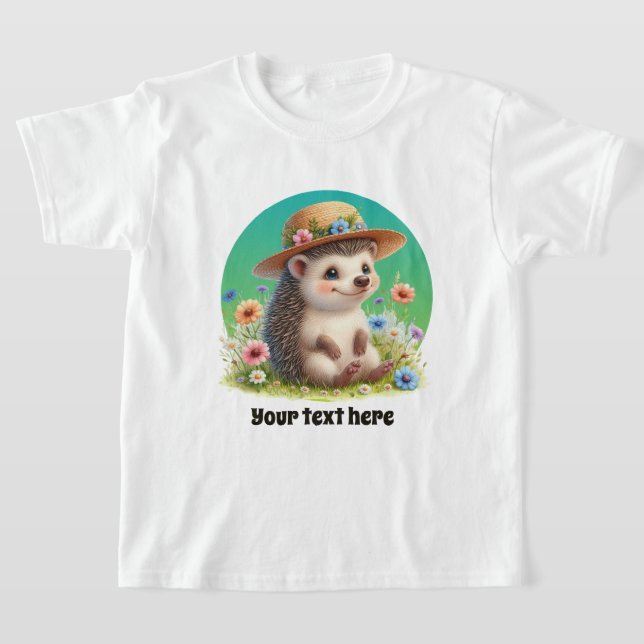 Cute hedgehog älskare flickor t shirt (Laydown)