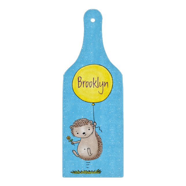 Cute hedgehog and balloon tecknad mönster (Framsidan)