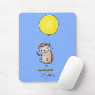 Cute hedgehog and balloon tecknad mönster musmatta