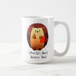 Cute Hedgehog Animal World's Best Bonus Pappa Kaffemugg