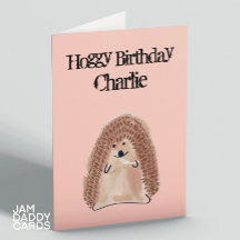 Cute Hedgehog Anpassade Birthday Card
