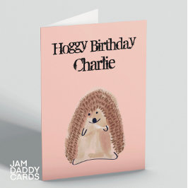 Cute Hedgehog Anpassade Birthday Card Kort
