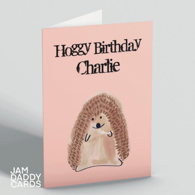 Cute Hedgehog Anpassade Birthday Card Kort (Skapare uppladdad)