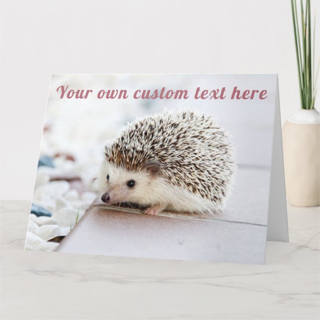Cute Hedgehog - Anpassningsbar Kort (Framsida)