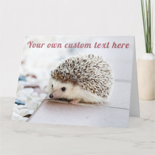 Cute Hedgehog - Anpassningsbar Kort