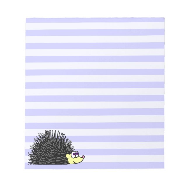 Cute Hedgehog Anteckningsblock - Blue Rand (Framsida)