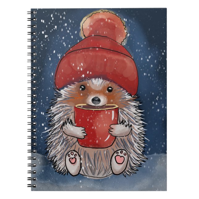 Cute Hedgehog Anteckningsbok (Framsidan)