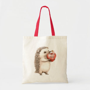 Cute Hedgehog Apple Heart Tygkasse