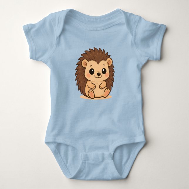 Cute Hedgehog Baby Onsie T Shirt (Framsida)