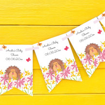 Cute Hedgehog Baby Shower Personlig