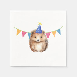 Cute Hedgehog barns födelsedagsfest Pappersservett