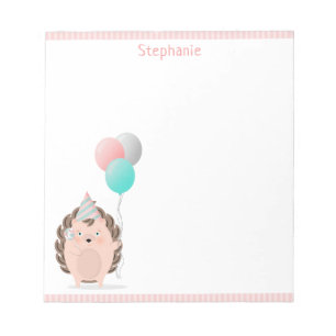 Cute Hedgehog Birthday Anteckningsblock