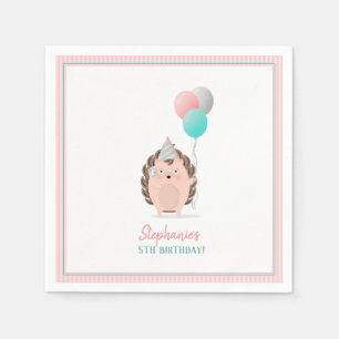 Cute Hedgehog Birthday Pappersservett