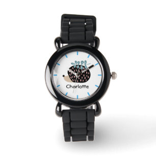 Cute Hedgehog Custom Name Personlig Kids Watch Armbandsur