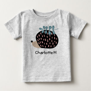 Cute Hedgehog Custom Name Personlig T-Shirt