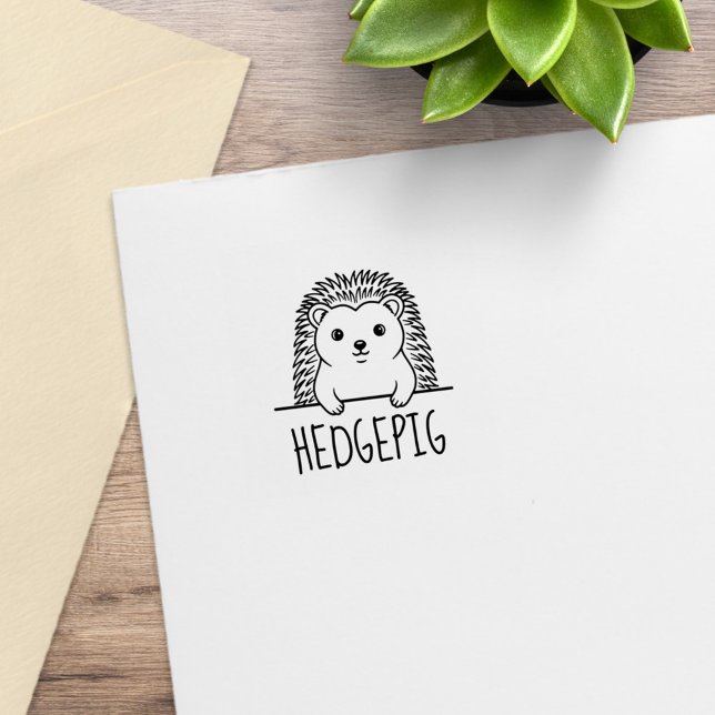 Cute Hedgehog Custom Name Stämpel (Skapare uppladdad)