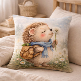 Cute Hedgehog Dandelion Kids Room & Nursery Kudde