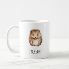 Cute Hedgehog! Enkelt monogram Kaffemugg