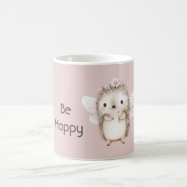 Cute Hedgehog Fairy Kaffemugg (Center)