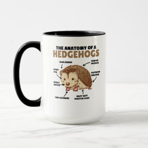 Cute Hedgehog-förklarande anatomi hos en Hedgehogs Mugg