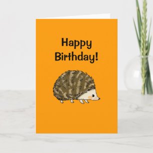 Cute Hedgehog Grattis på födelsedagen Card Kort