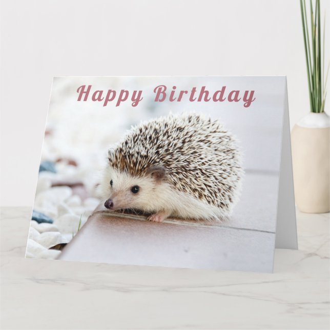 Cute Hedgehog - Grattis på födelsedagen Kort (Framsida)