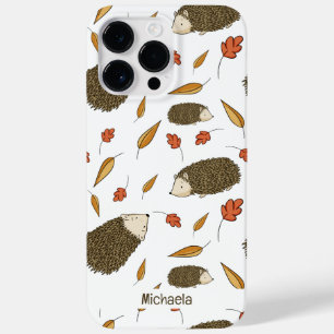 Cute Hedgehog Höst löv Mönster