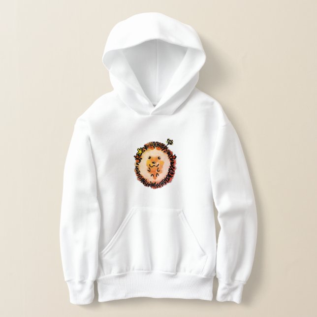 Cute Hedgehog i Höst löv T Shirt (Laydown)