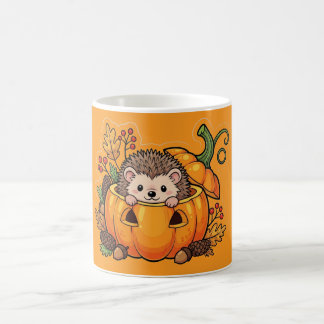 Cute Hedgehog in Pumpkin - höstfack Mugg