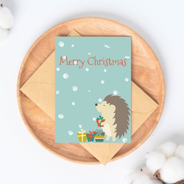 Cute Hedgehog | Jul Vykort (Skapare uppladdad)