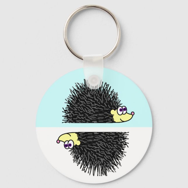 Cute Hedgehog Keychain Nyckelring (Framsida)