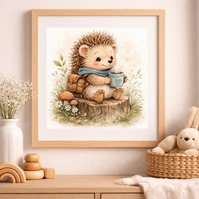 Cute Hedgehog Kids Nursery Poster (Skapare uppladdad)
