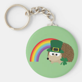 Cute Hedgehog Leprechaun Nyckelring
