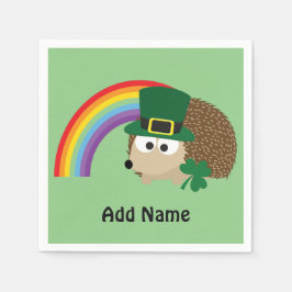 Cute Hedgehog Leprechaun Pappersservett