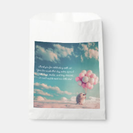 Cute hedgehog med födelsedagsballonger, anpassade