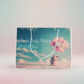 Cute hedgehog med födelsedagsballonger, anpassade