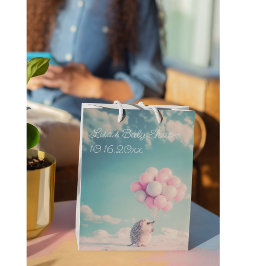 Cute hedgehog med födelsedagsballonger, anpassade