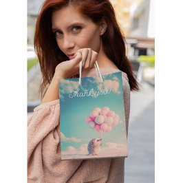 Cute hedgehog med födelsedagsballonger, anpassade