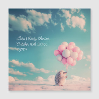 Cute hedgehog med födelsedagsballonger, anpassade