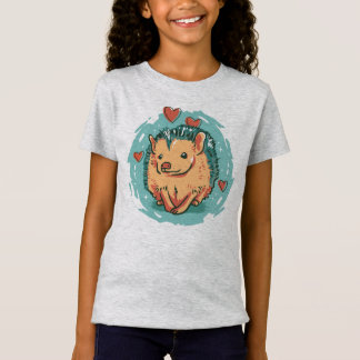 Cute Hedgehog med hearts T Shirt