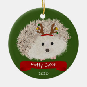 Cute Hedgehog med renhatt Julgransprydnad Keramik