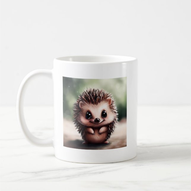 Cute Hedgehog Mugg - Cute Animal Muggar (Vänster)