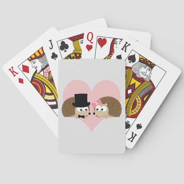 Cute Hedgehog-par Spel Kort (Baksidan)