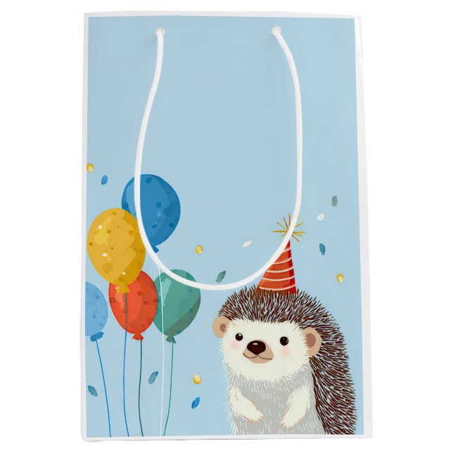 Cute Hedgehog Party Favor Gift Bags (Framsidan)