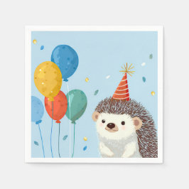 Cute Hedgehog Party Paper  Pappersservett