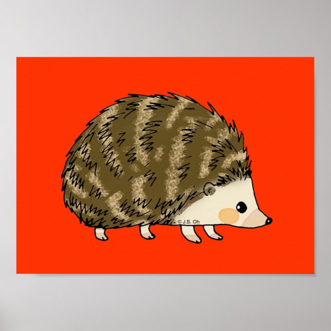 Cute hedgehog poster (Framsidan)