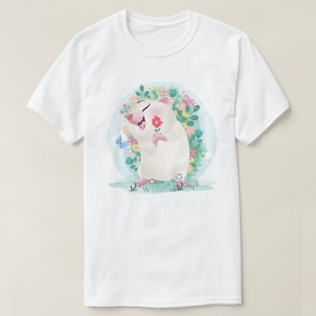 Cute Hedgehog Sweatshirt T-Shirt (Design framsida)