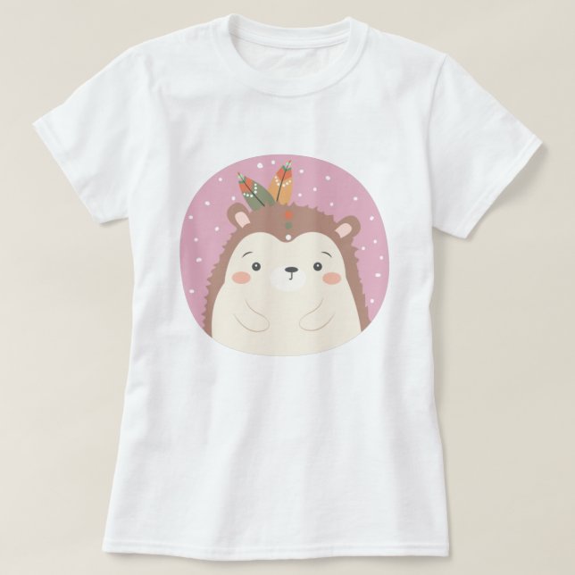 Cute Hedgehog T Shirt (Design framsida)