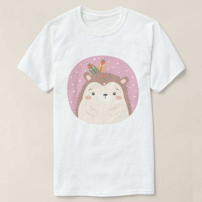 Cute Hedgehog T-Shirt (Design framsida)